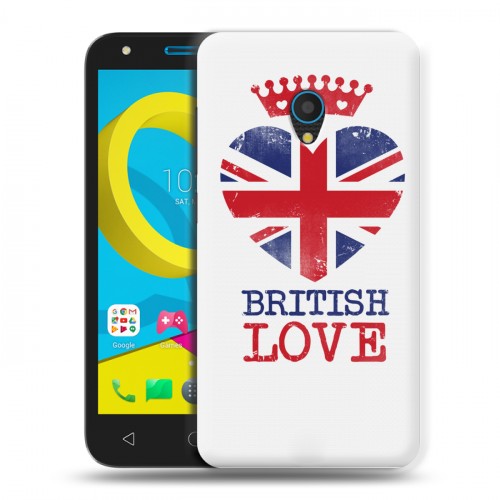 Дизайнерский пластиковый чехол для Alcatel U5 British love