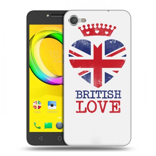 Дизайнерский силиконовый чехол для Alcatel A5 LED British love
