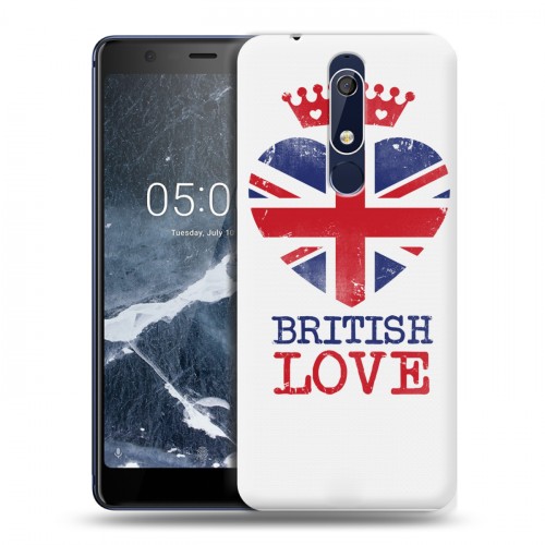 Дизайнерский пластиковый чехол для Nokia 5.1 British love