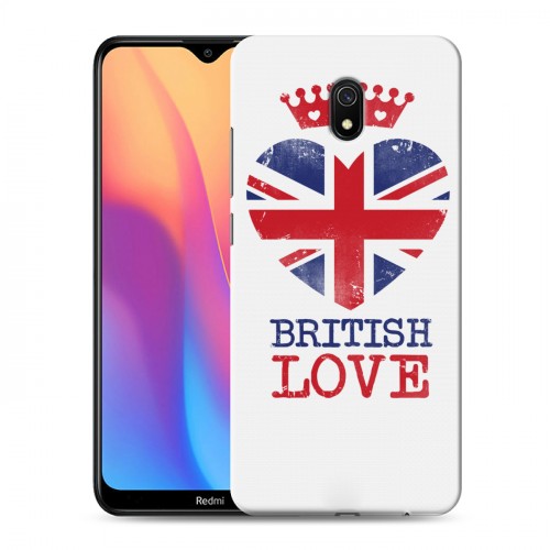 Дизайнерский силиконовый с усиленными углами чехол для Xiaomi RedMi 8A British love