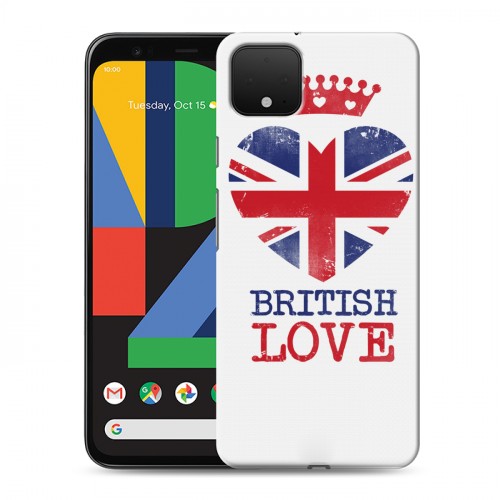 Дизайнерский пластиковый чехол для Google Pixel 4 British love