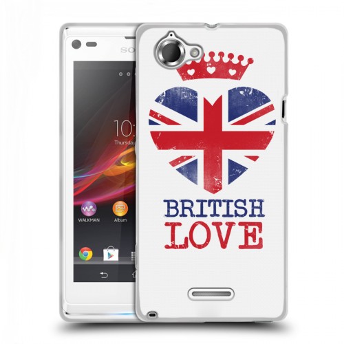 Дизайнерский пластиковый чехол для Sony Xperia L British love