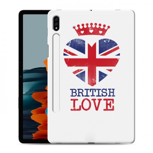 Дизайнерский силиконовый чехол для Samsung Galaxy Tab S7 British love