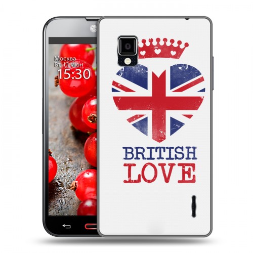 Дизайнерский пластиковый чехол для LG Optimus G British love