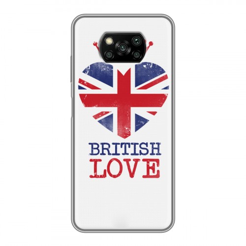 Дизайнерский силиконовый с усиленными углами чехол для Xiaomi Poco X3 British love