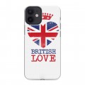 Дизайнерский силиконовый с усиленными углами чехол для Iphone 12 Mini British love