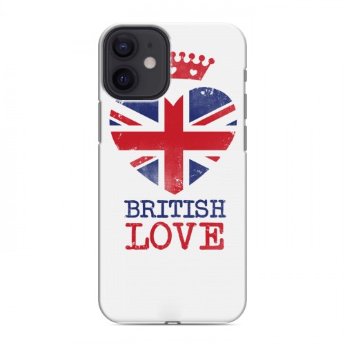 Дизайнерский силиконовый с усиленными углами чехол для Iphone 12 Mini British love