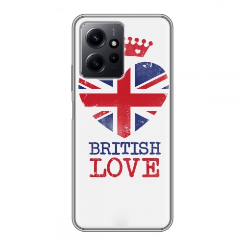 Дизайнерский пластиковый чехол для Xiaomi RedMi Note 12 British love