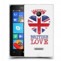 Дизайнерский пластиковый чехол для Microsoft Lumia 435 British love