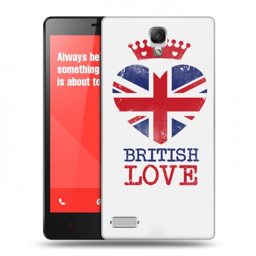 Дизайнерский силиконовый чехол для Xiaomi RedMi Note British love