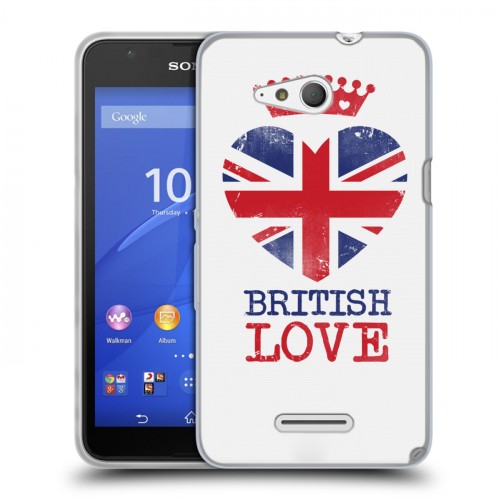 Дизайнерский пластиковый чехол для Sony Xperia E4g British love