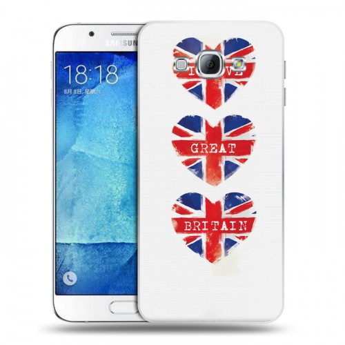 Дизайнерский пластиковый чехол для Samsung Galaxy A8 British love