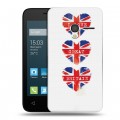 Дизайнерский пластиковый чехол для Alcatel One Touch Pixi 3 (4.0) British love