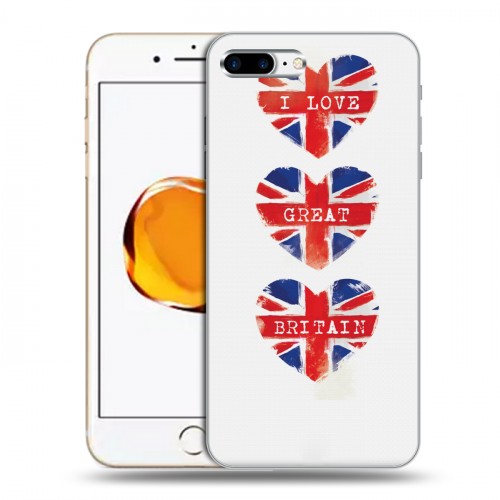 Дизайнерский силиконовый чехол для Iphone 7 Plus / 8 Plus British love