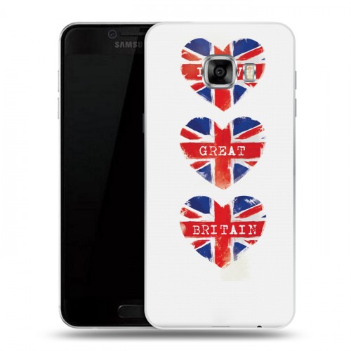 Дизайнерский пластиковый чехол для Samsung Galaxy C5 British love