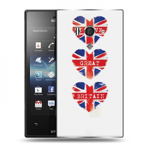 Дизайнерский пластиковый чехол для Sony Xperia acro S British love