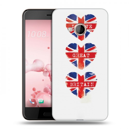 Дизайнерский силиконовый чехол для HTC U Play British love