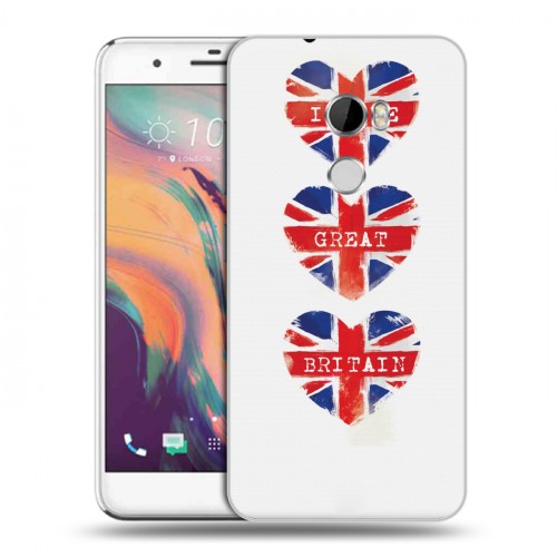 Дизайнерский пластиковый чехол для HTC One X10 British love