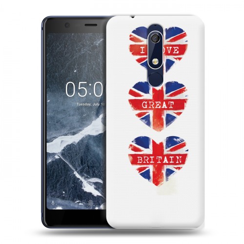 Дизайнерский пластиковый чехол для Nokia 5.1 British love