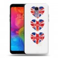 Дизайнерский пластиковый чехол для LG Q7 British love