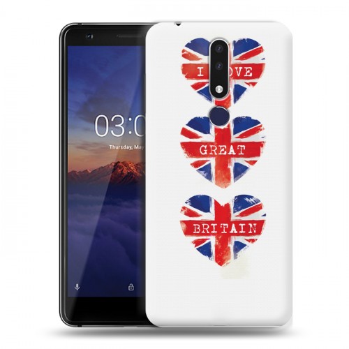 Дизайнерский силиконовый чехол для Nokia 3.1 Plus British love