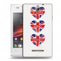 Дизайнерский пластиковый чехол для Sony Xperia E British love