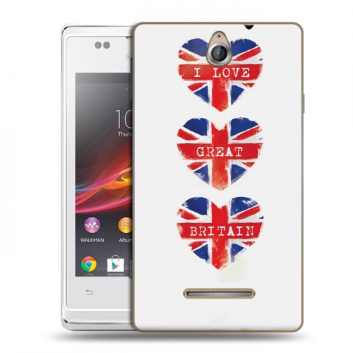 Дизайнерский пластиковый чехол для Sony Xperia E British love