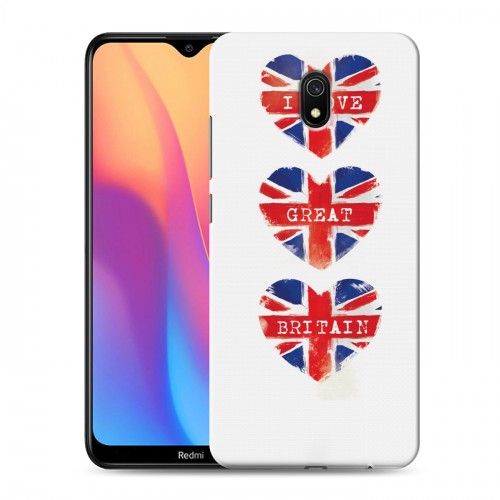 Дизайнерский силиконовый с усиленными углами чехол для Xiaomi RedMi 8A British love