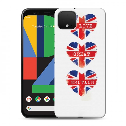 Дизайнерский пластиковый чехол для Google Pixel 4 British love