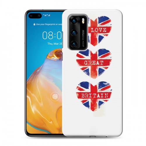 Дизайнерский пластиковый чехол для Huawei P40 British love