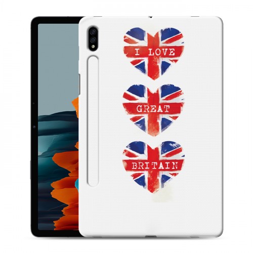 Дизайнерский силиконовый чехол для Samsung Galaxy Tab S7 British love