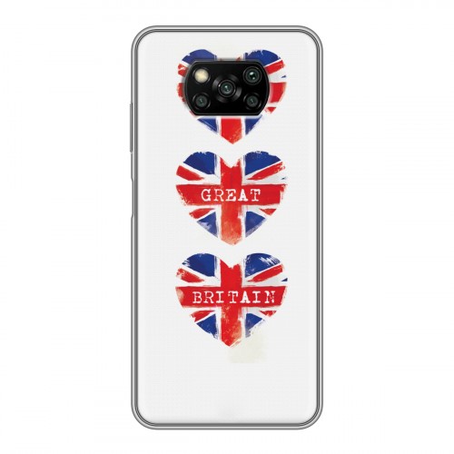 Дизайнерский силиконовый с усиленными углами чехол для Xiaomi Poco X3 British love