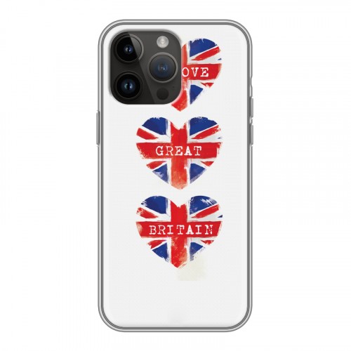 Дизайнерский силиконовый с усиленными углами чехол для Iphone 14 Pro Max British love
