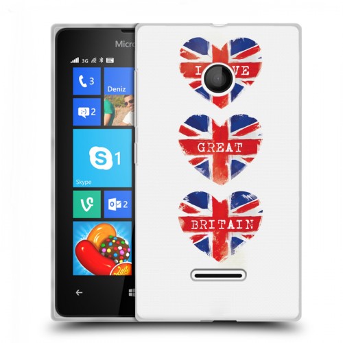 Дизайнерский пластиковый чехол для Microsoft Lumia 435 British love