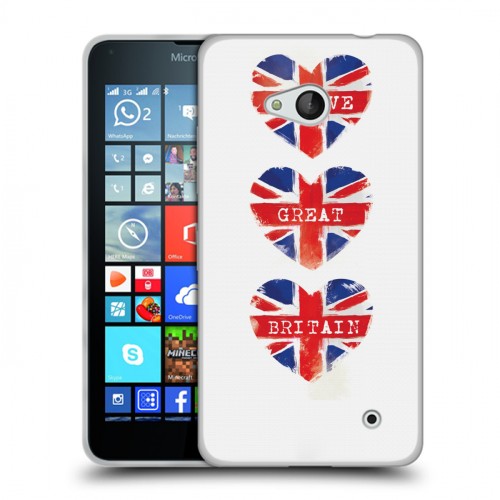 Дизайнерский пластиковый чехол для Microsoft Lumia 640 British love