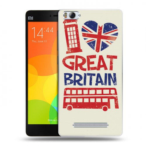 Дизайнерский пластиковый чехол для Xiaomi Mi4i British love