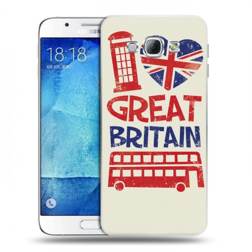 Дизайнерский пластиковый чехол для Samsung Galaxy A8 British love