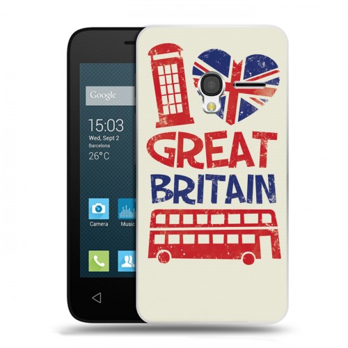 Дизайнерский пластиковый чехол для Alcatel One Touch Pixi 3 (4.5) British love