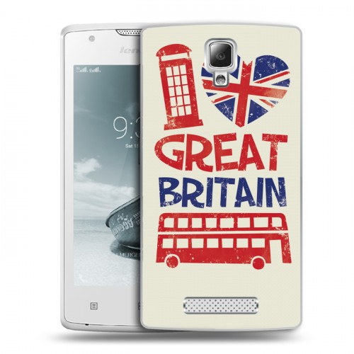 Дизайнерский пластиковый чехол для Lenovo A1000 British love