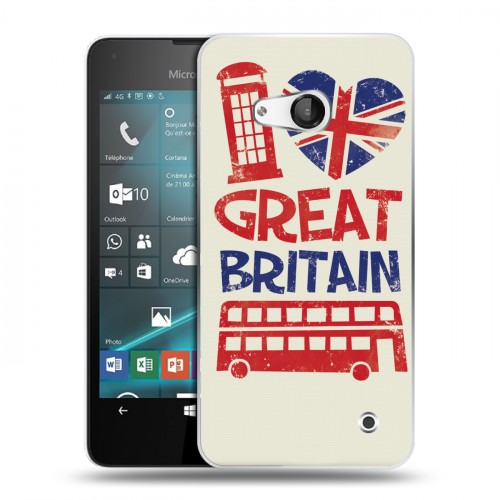 Дизайнерский пластиковый чехол для Microsoft Lumia 550 British love