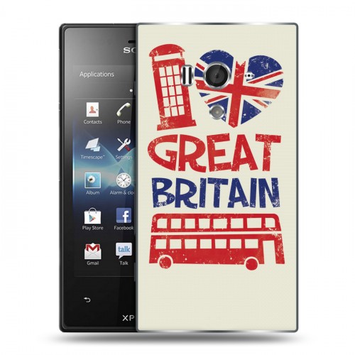 Дизайнерский пластиковый чехол для Sony Xperia acro S British love