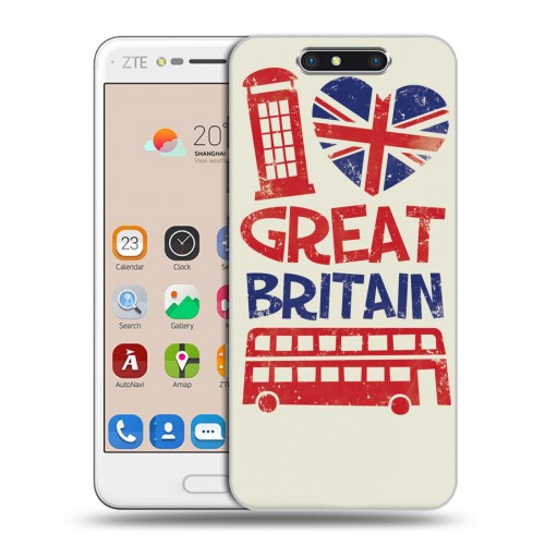 Дизайнерский пластиковый чехол для ZTE Blade V8 British love