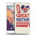 Дизайнерский пластиковый чехол для HTC One X10 British love