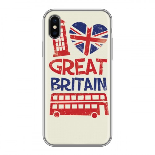 Дизайнерский силиконовый чехол для Iphone x10 British love