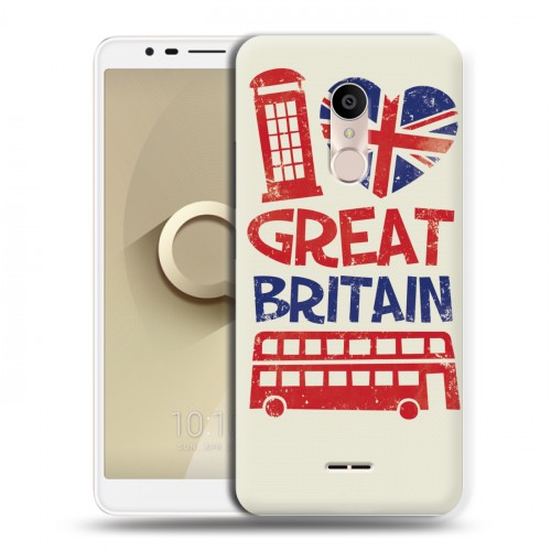 Дизайнерский силиконовый чехол для Alcatel 3C British love