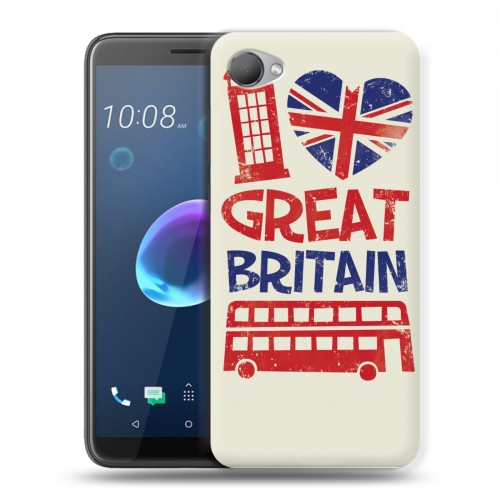 Дизайнерский пластиковый чехол для HTC Desire 12 British love