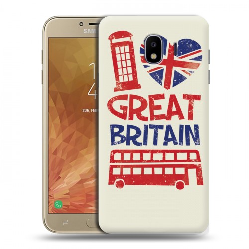 Дизайнерский пластиковый чехол для Samsung Galaxy J4 British love