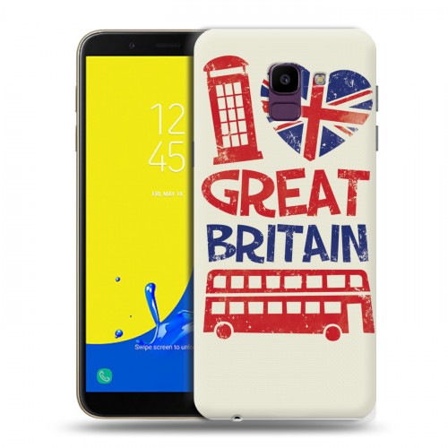 Дизайнерский пластиковый чехол для Samsung Galaxy J6 British love