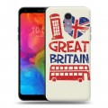 Дизайнерский пластиковый чехол для LG Q7 British love