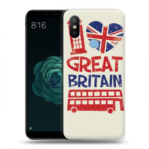 Дизайнерский силиконовый чехол для Xiaomi Mi A2 British love